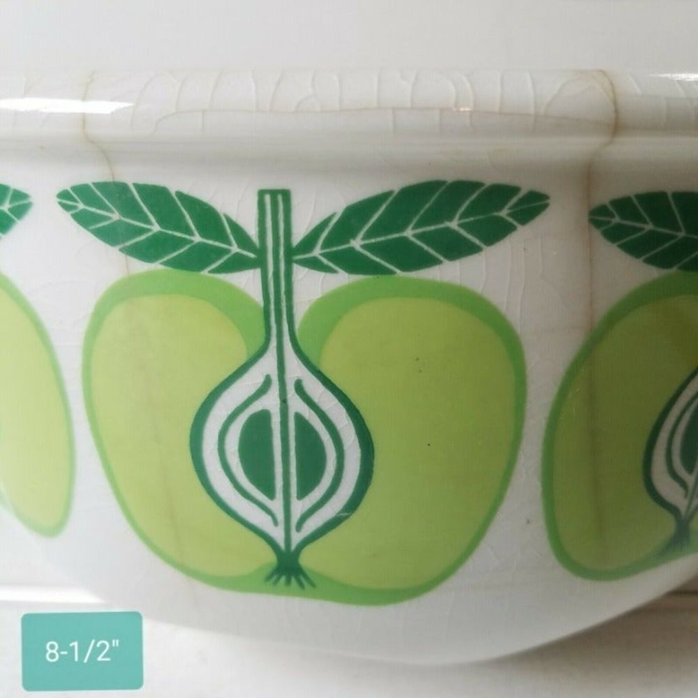 Large Size ARABIA FINLAND Green Apple Pomona - Picture 2 of 7
